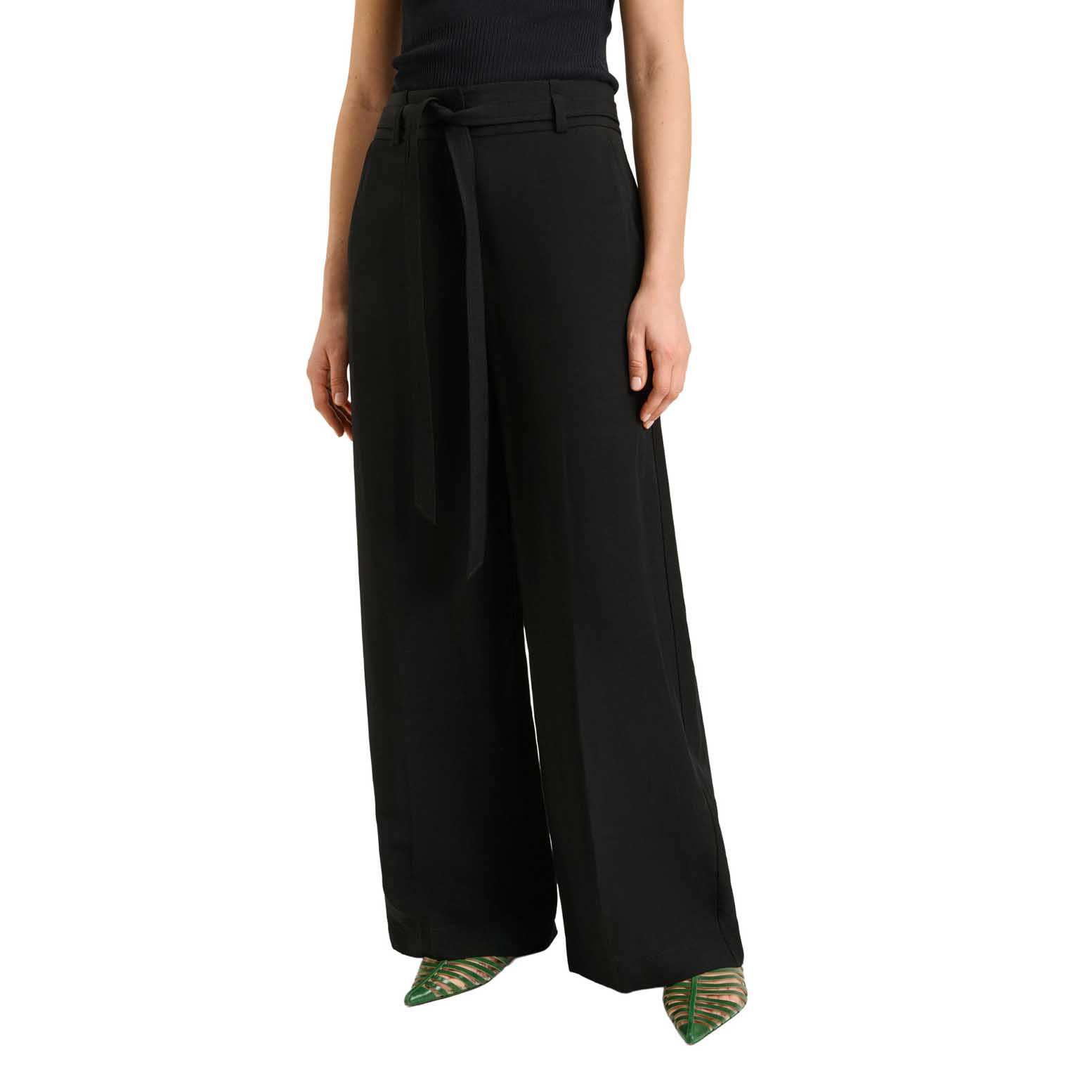Veronika Maine European Lyocell Linen Belted Pant